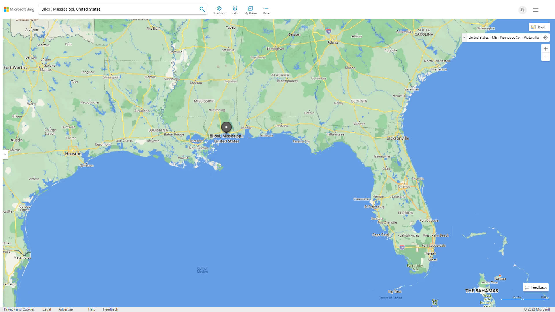 Biloxi Map Mississippi